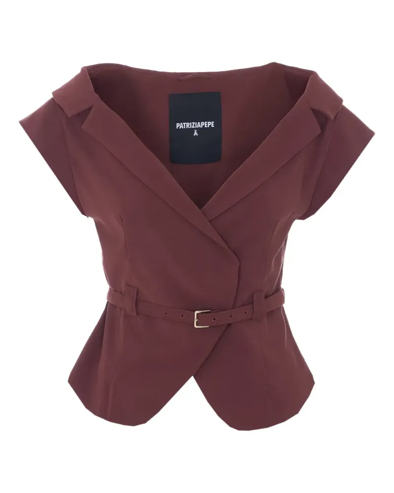 Patrizia Pepe V-neck belted jacket - Rot Rot