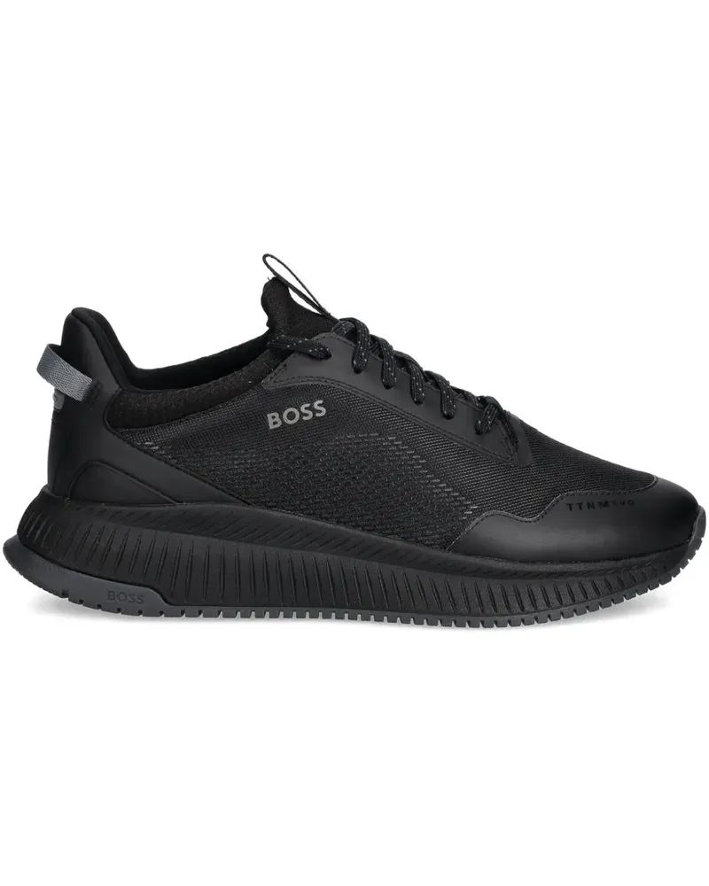 HUGO BOSS Strukturierte Sneakers - Schwarz Schwarz