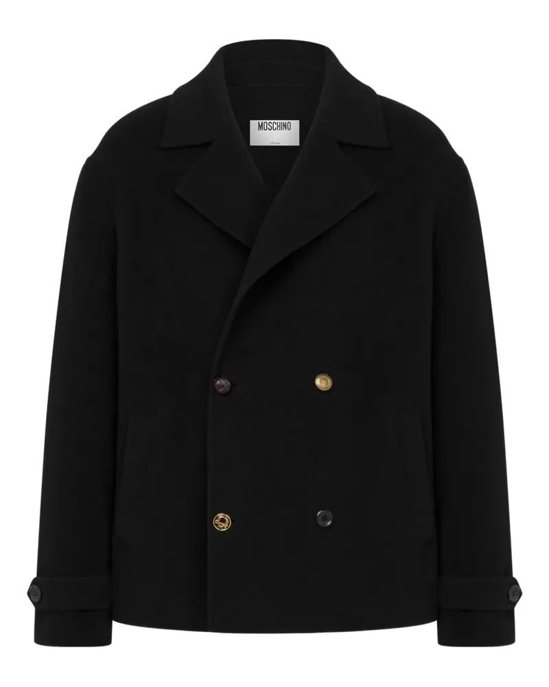 Moschino Doppelreihiger Mantel - Schwarz Schwarz