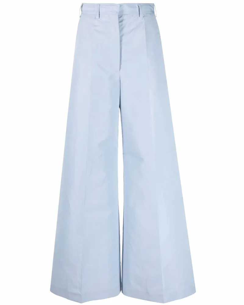 Stella McCartney High-Waist-Hose mit weitem Bein - Blau Blau