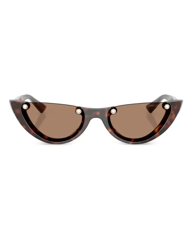 Jimmy Choo Beth Sonnenbrille mit Nieten - Braun Braun
