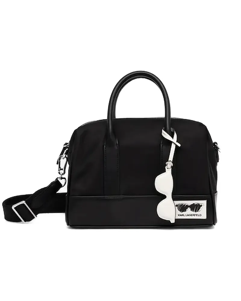 Karl Lagerfeld Shopper mit Logo-Patch - Schwarz Schwarz