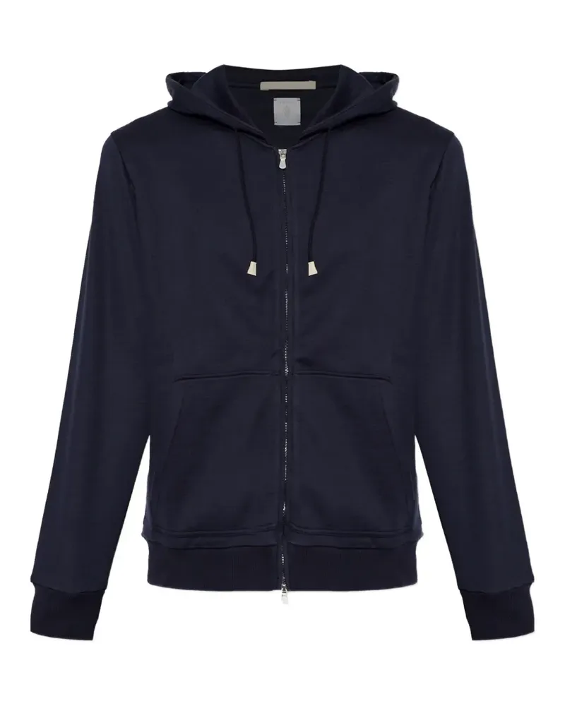 Eleventy Kapuzenjacke mit Kordelzug - Blau Blau