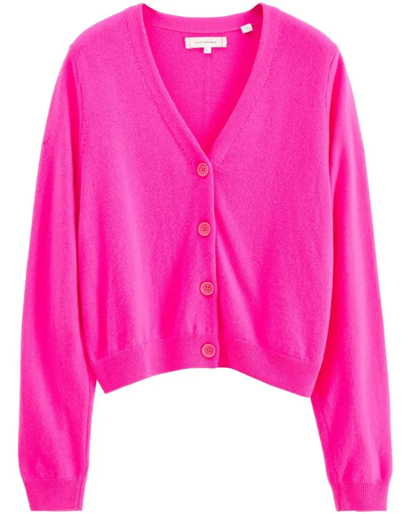 Chinti & Parker Cardigan im Cropped-Design - Rosa Rosa