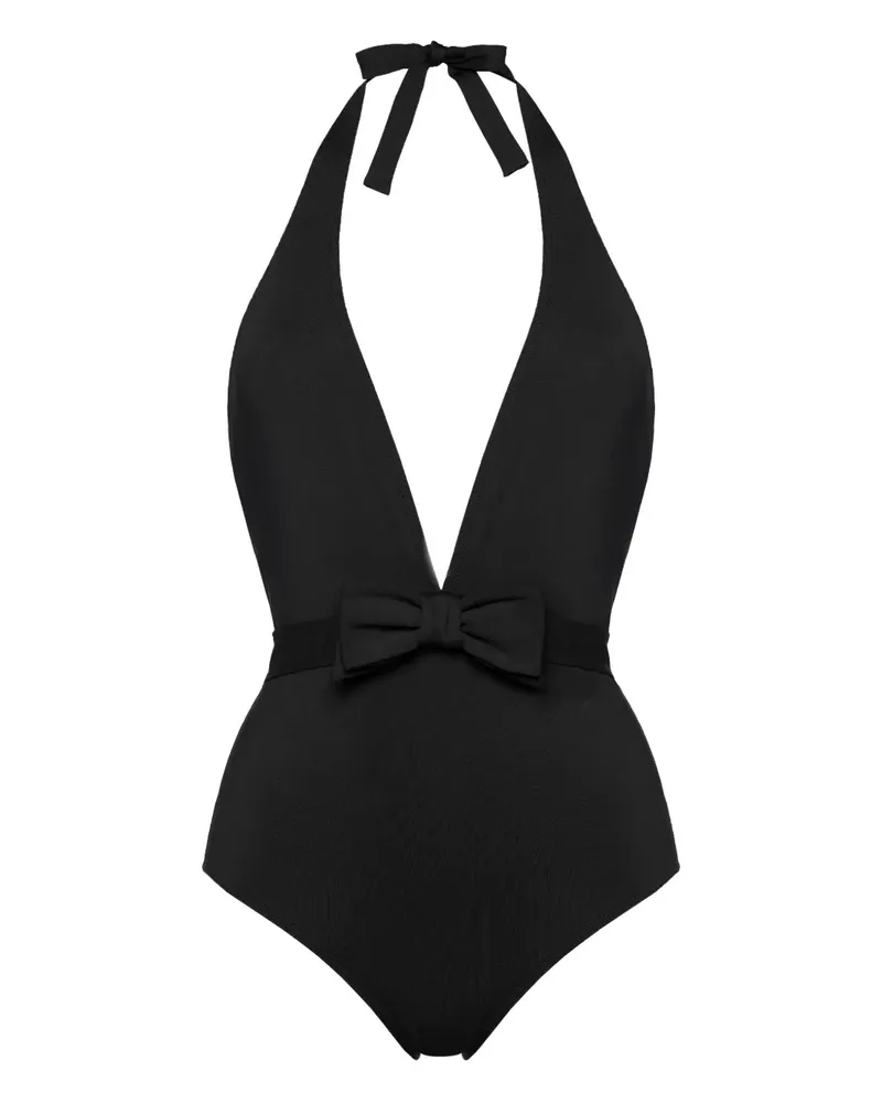 Eres Couture Neckholder-Badeanzug - Schwarz Schwarz