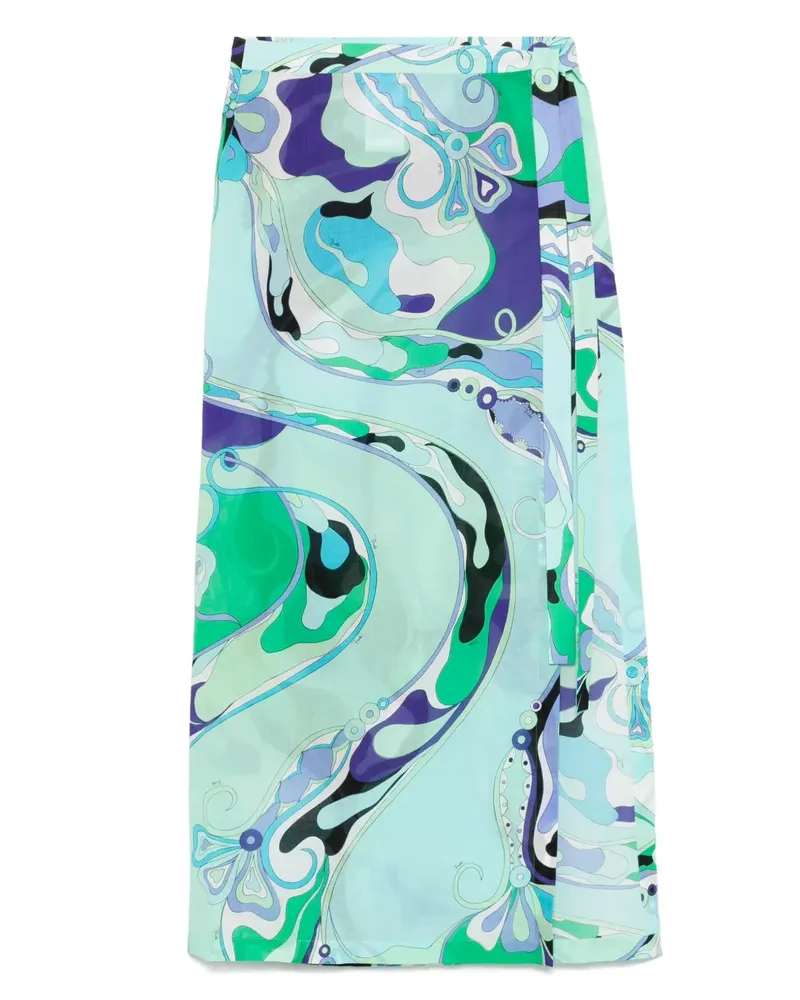 Emilio Pucci Midirock mit Print - Grün Grün