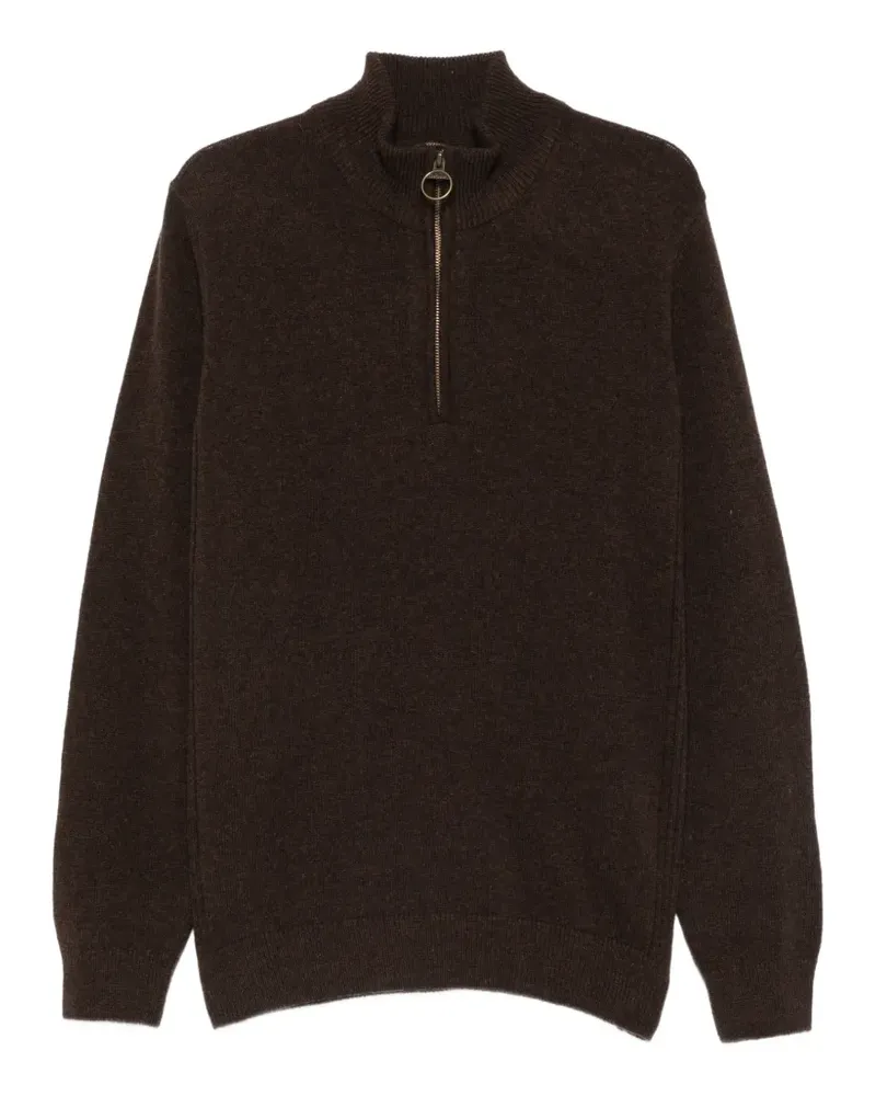 Barbour Pullover mit Ellenbogen-Patch - Braun Braun