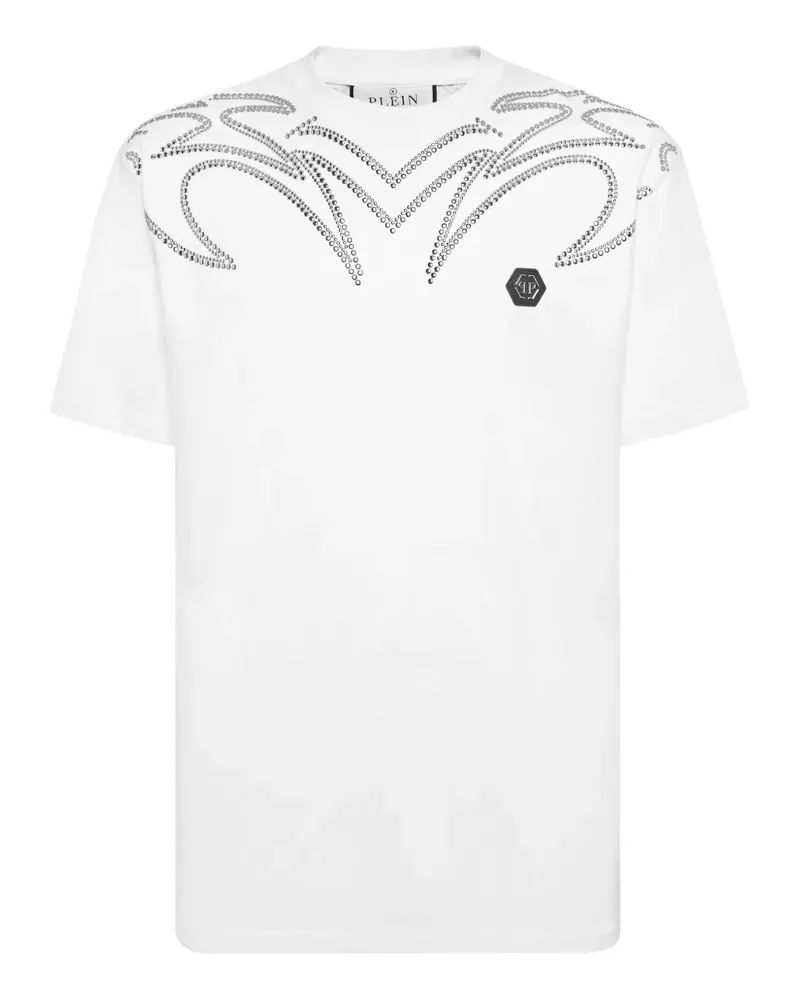 Philipp Plein T-Shirt mit Strass - Weiß Weiß