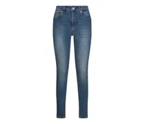 Skinny-Jeans mit hohem Bund - Blau