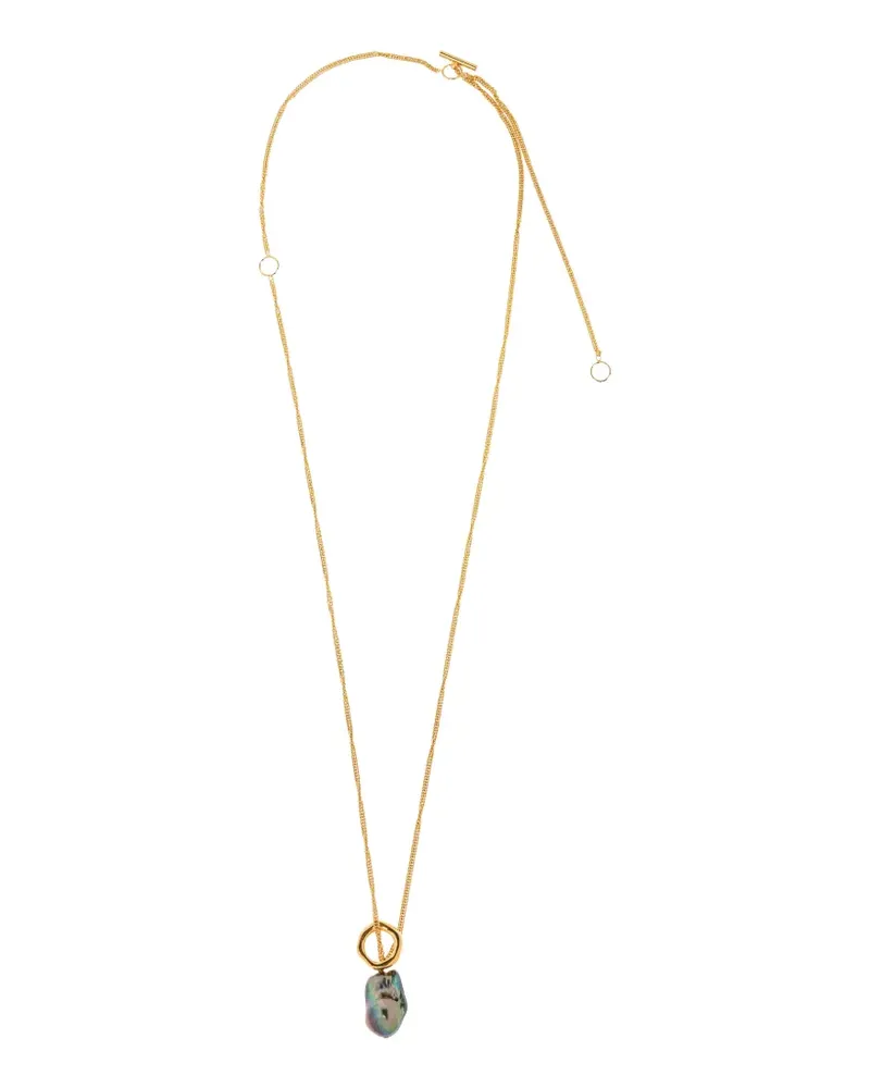 Jil Sander ring pendant necklace - Gold Gold