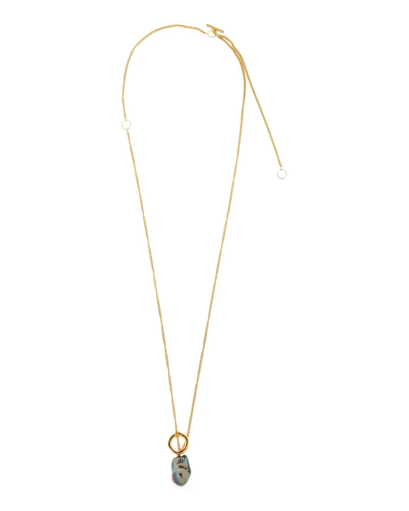 Jil Sander ring pendant necklace - Gold Gold