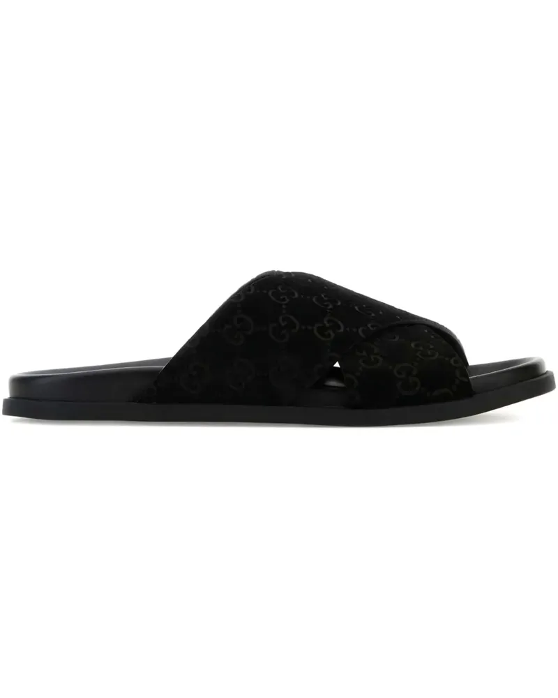 Gucci Pantoletten mit GG-Print - Schwarz Schwarz