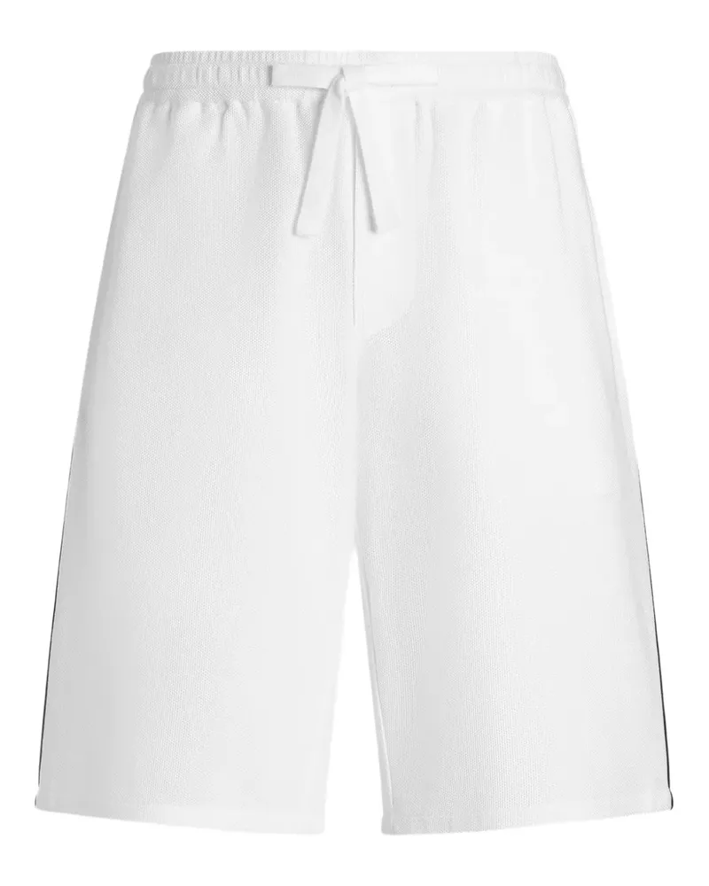 Dolce & Gabbana Joggingshorts mit Kontrastdetails - Weiß Weiß