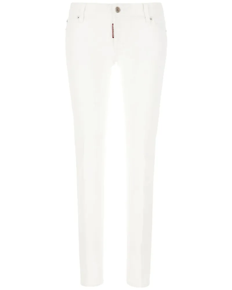 Dsquared2 Skinny-Jeans mit Logo-Patch - Weiß Weiß