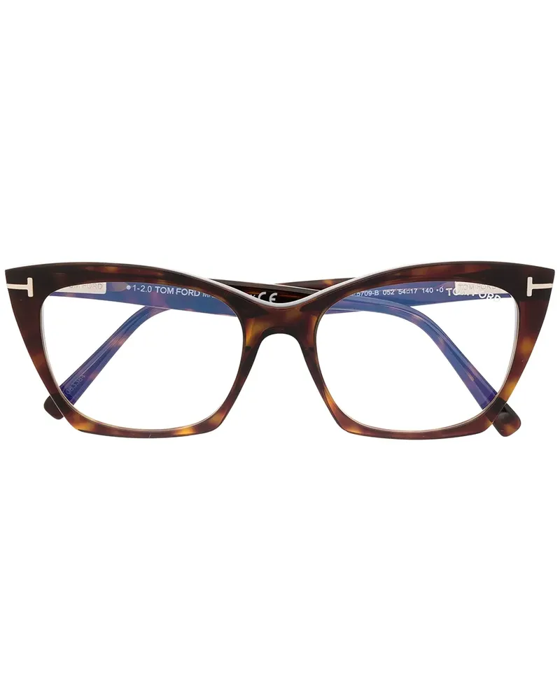 Tom Ford Brille mit Cat-Eye-Gestell - Braun Braun