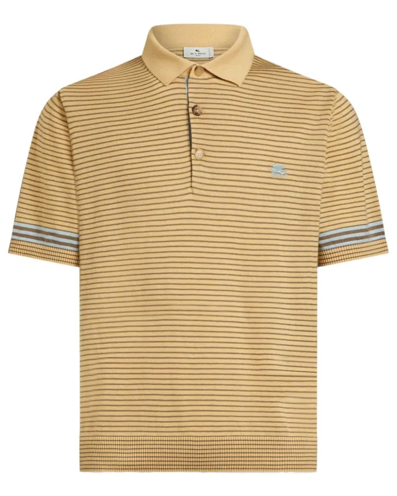 Etro Gestricktes Poloshirt mit Streifen - Gelb Gelb