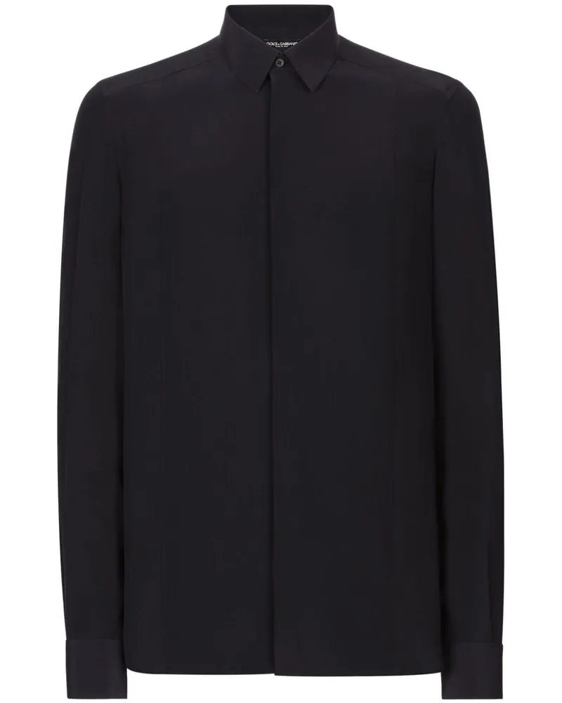 Dolce & Gabbana Hemd aus Seide - Blau Blau