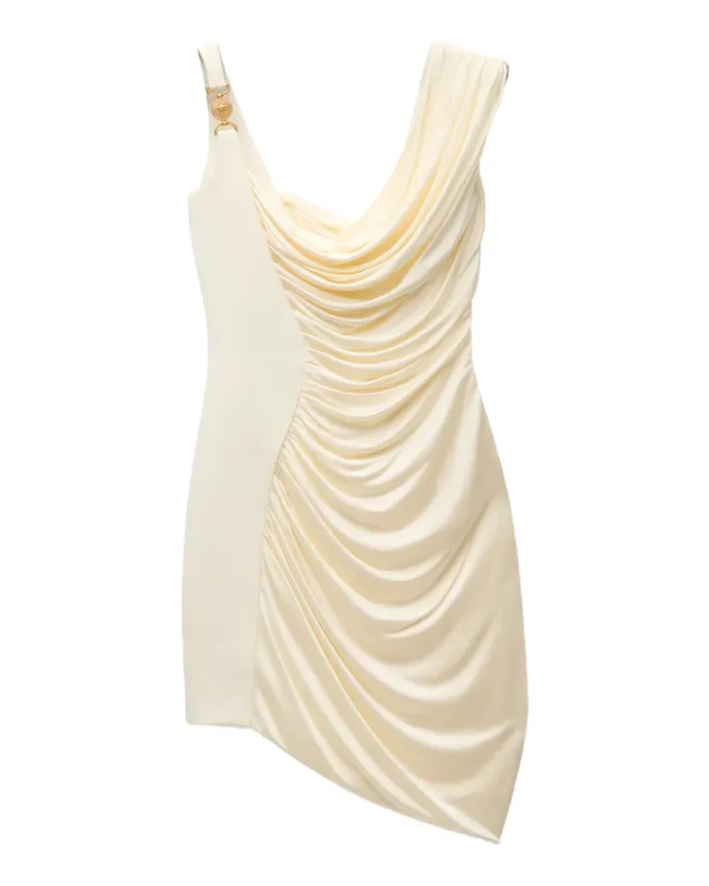 Versace envers-satin crêpe draped mini dress - Nude Nude