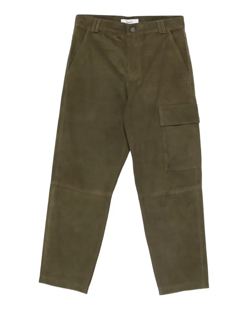 ba&sh Hose aus Leder - Grün Grün