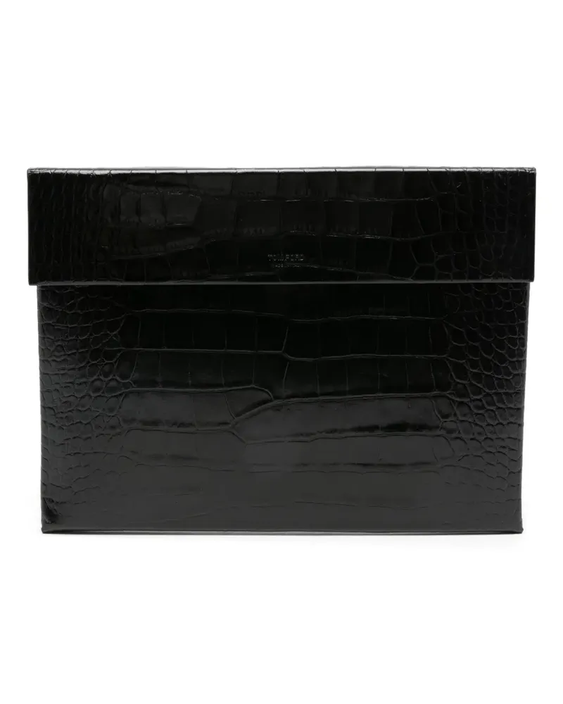 Tom Ford Portfolio-Tasche mit Kroko-Muster - Schwarz Schwarz