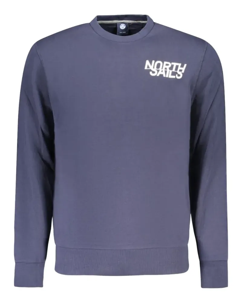North Sails logo-print crew-neck sweater - Blau Blau
