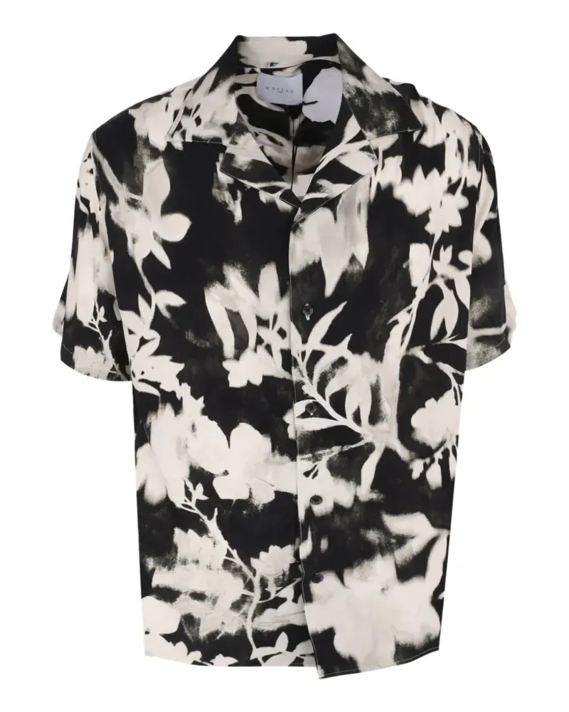 Gaëlle Bonheur Hemd mit Blumen-Print - Schwarz Schwarz