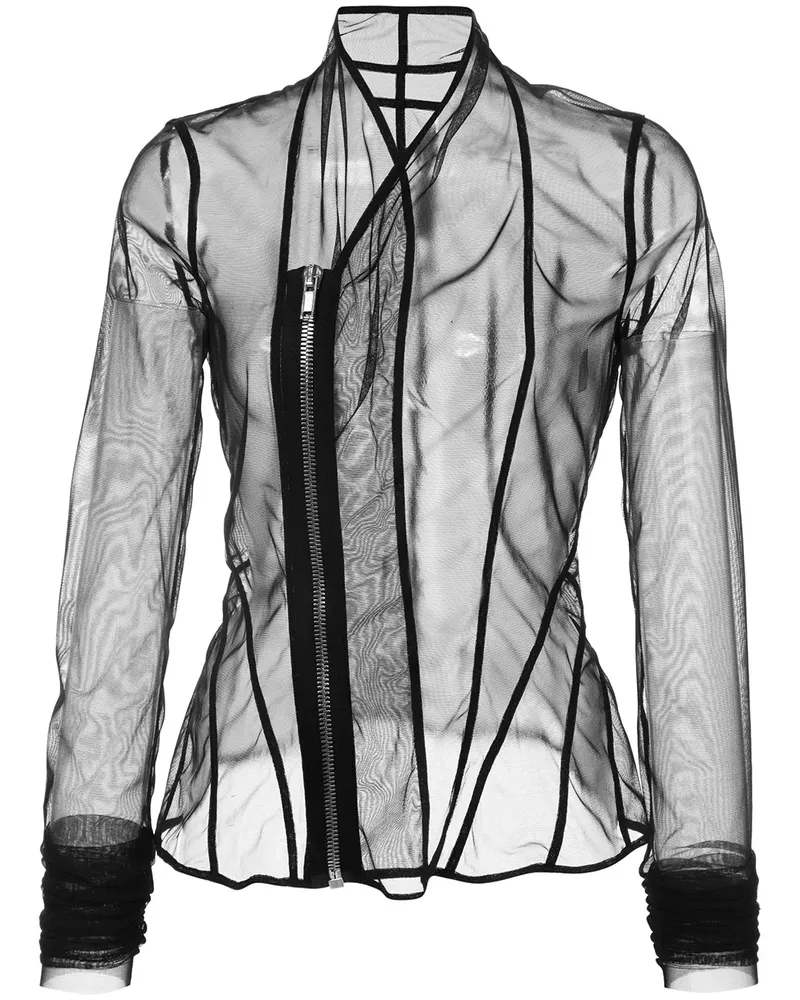 Rick Owens Lilies Transparente Jacke - Schwarz Schwarz