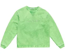 Sweatshirt mit Nieten-Logo - Grün