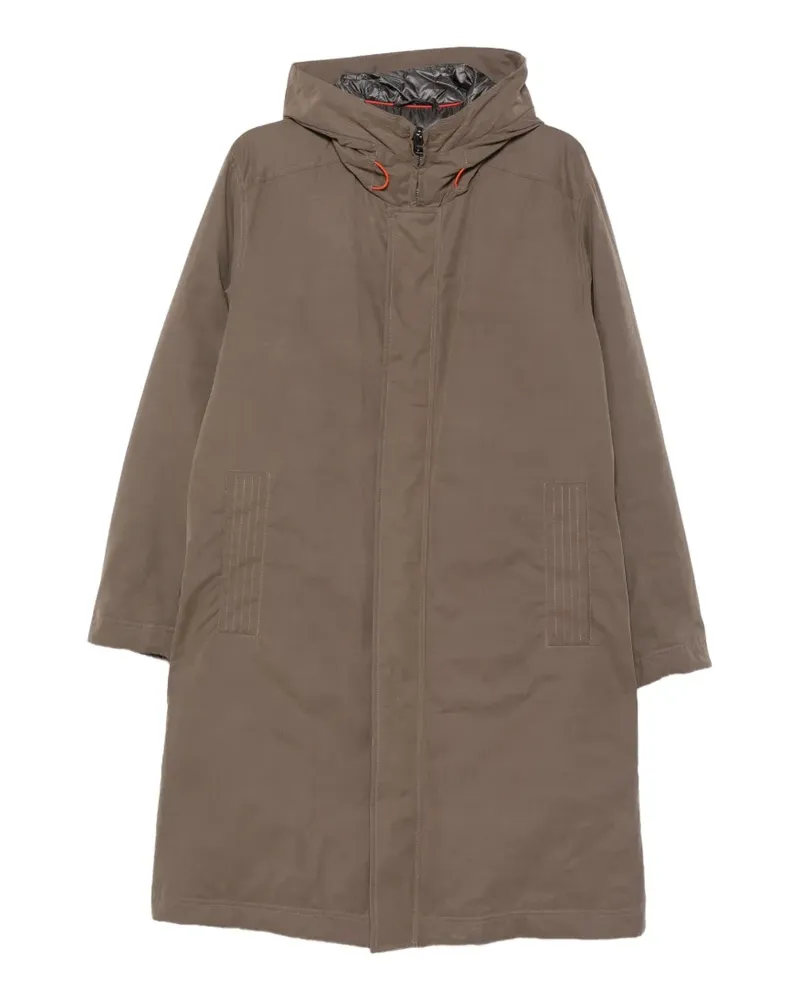 Herno hooded zip-up coat - Braun Braun