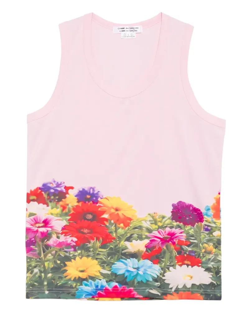 Comme des Garçons Trägershirt mit durchgehendem Print - Rosa Rosa