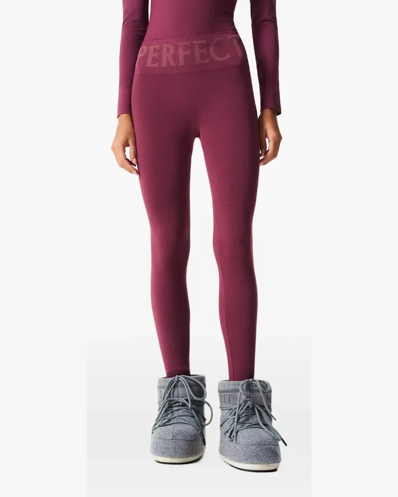 Perfect Moment Ski-Leggings mit Logo-Bund - Rot Rot