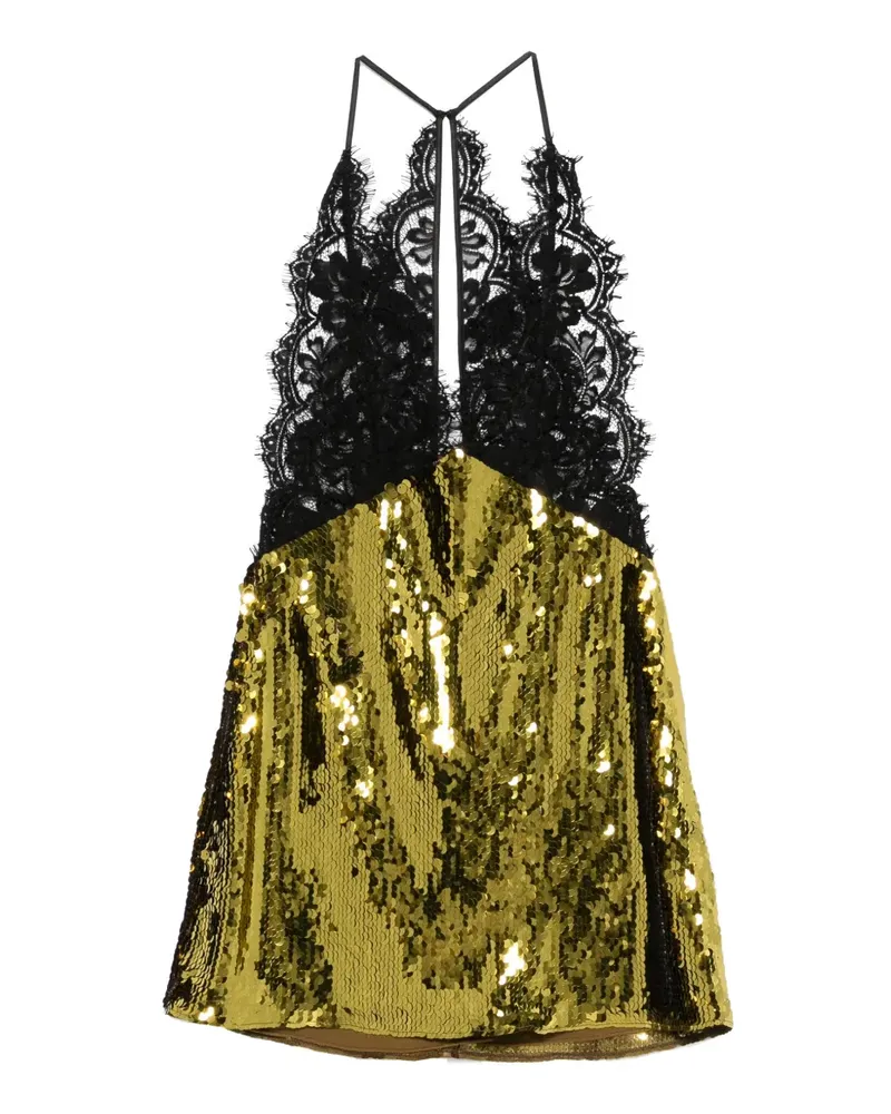 Retrofête Edda Minikleid aus Spitze - Gold Gold