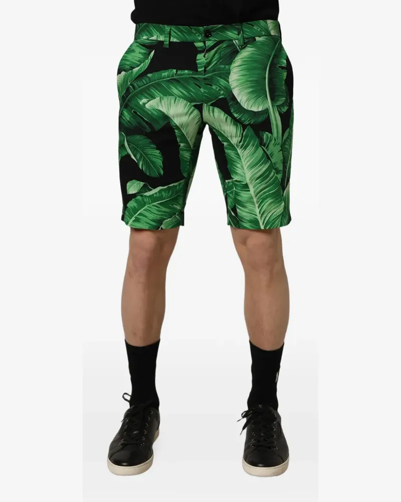 Dolce & Gabbana banana leaf-print shorts - Grün Grün