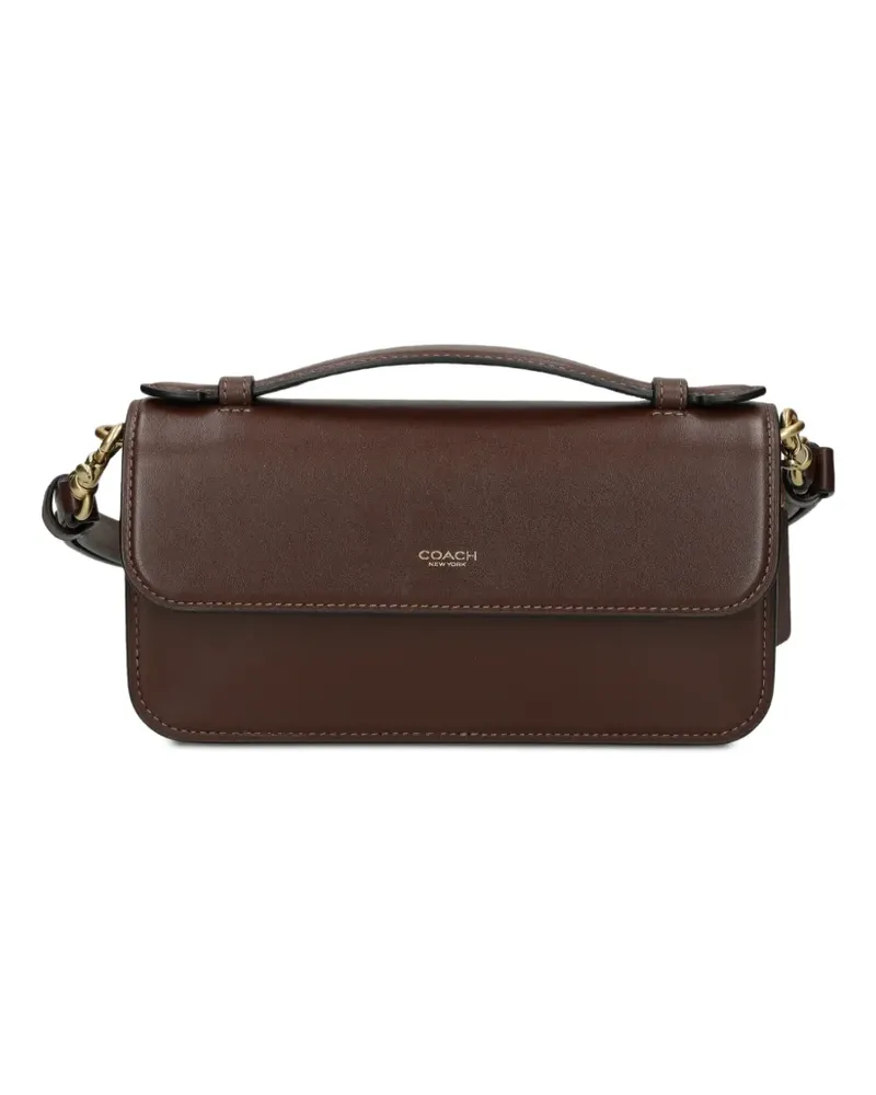 Coach Elora top handle leather satchel bag - Braun Braun