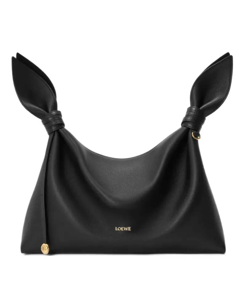 Loewe Paseo Schultertasche mit Knoten - Schwarz Schwarz