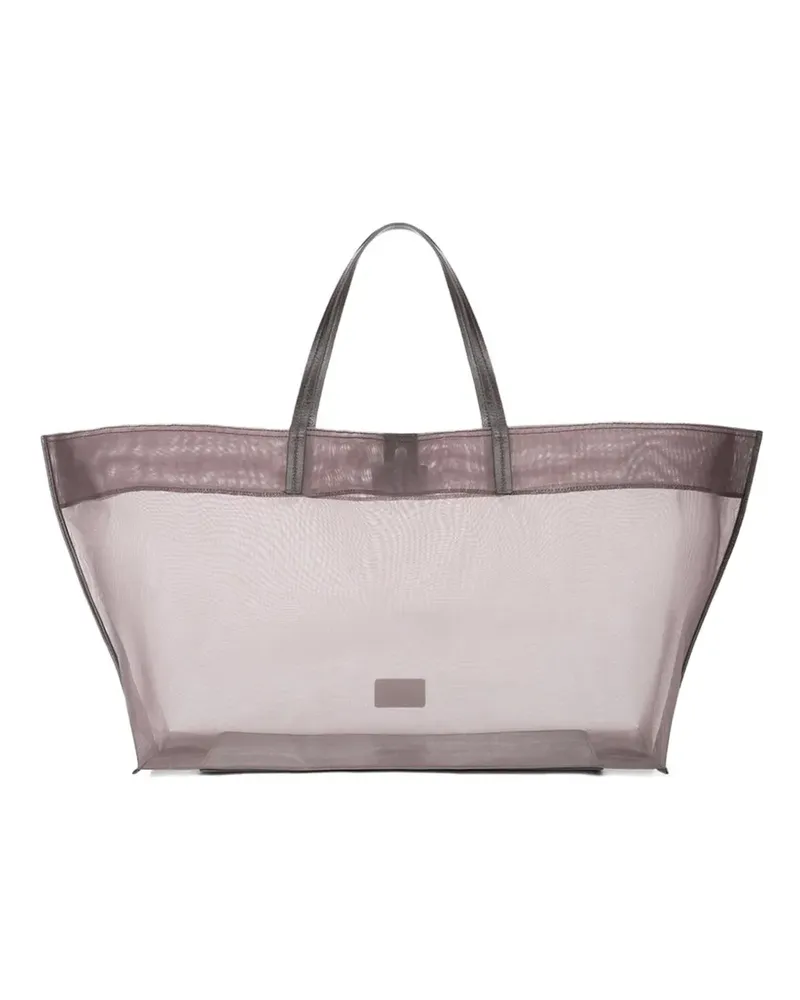 STAUD large Christos mesh tote bag - Nude Nude