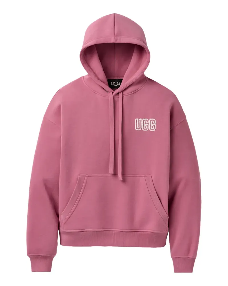UGG logo-patch drawstring hoodie - Rosa Rosa