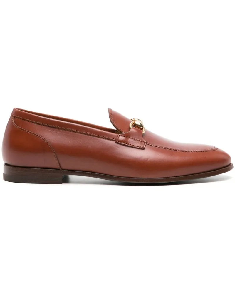 Scarosso Loafer mit Stegverzierung - Braun Braun
