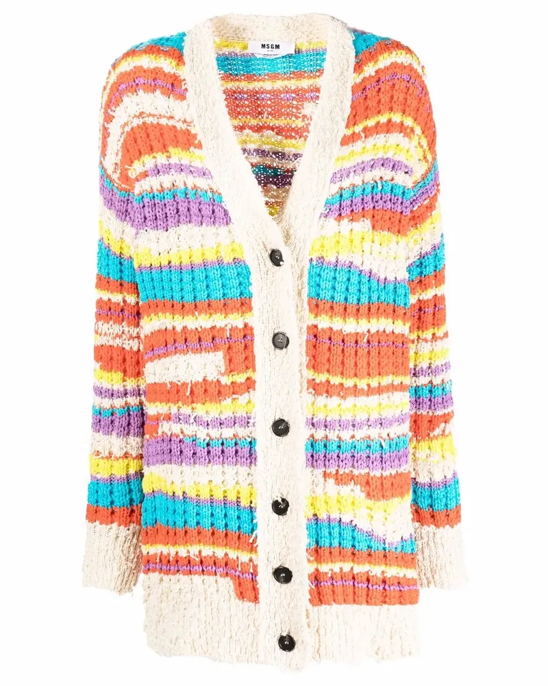 MSGM Grob gestrickter Cardigan - Nude Nude
