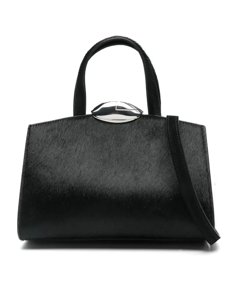 Benedetta Bruzziches Schultertasche aus Leder - Schwarz Schwarz