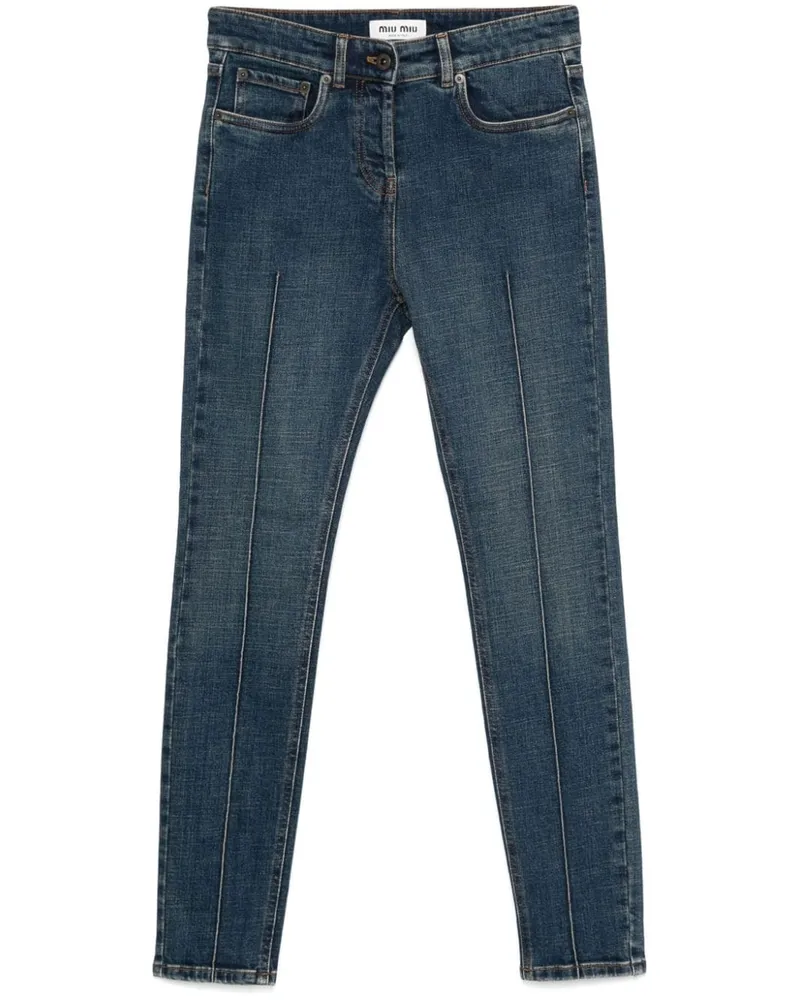 Miu Miu Klassische Cropped-Jeans - Blau Blau