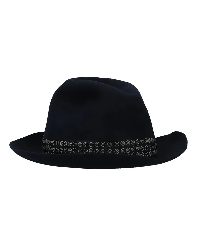 Borsalino x 10 Corso Como Fedora mit Schleifendetail - Blau Blau