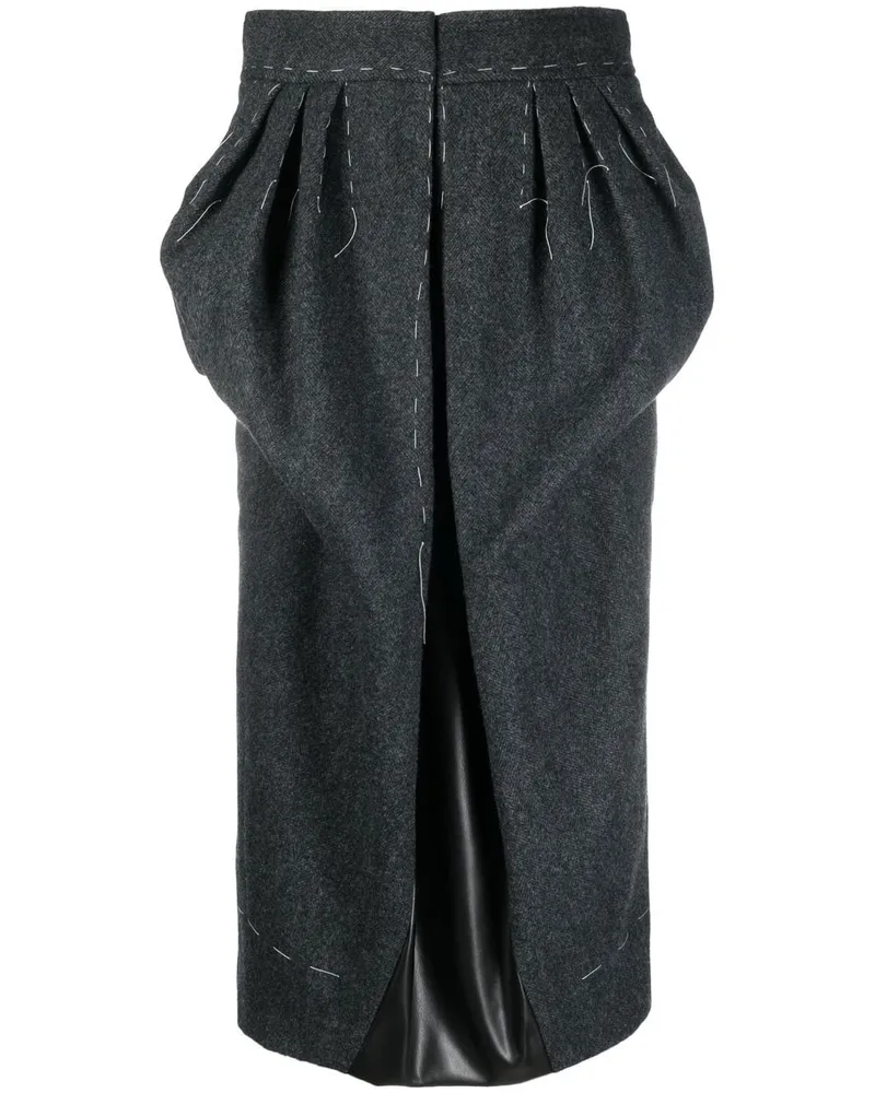 Maison Margiela Spliced Work-In-Progress Midirock - Grau Grau