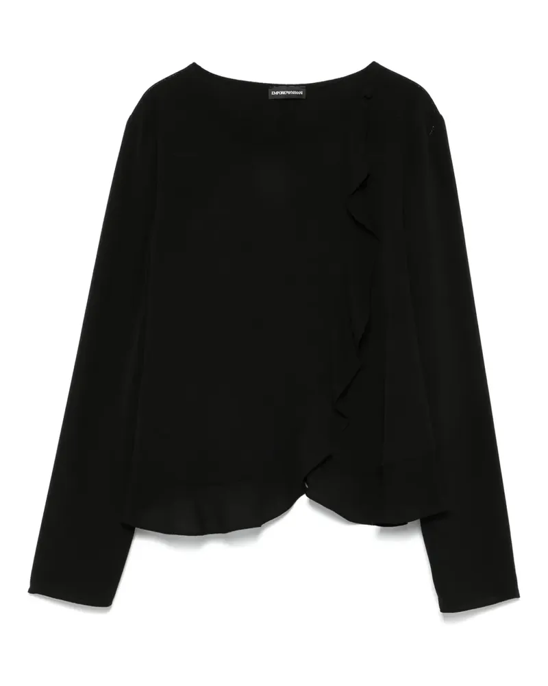 Emporio Armani Gewickelte Bluse - Schwarz Schwarz