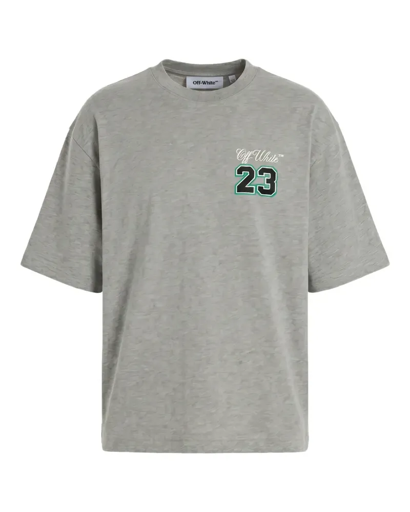 OFF-WHITE T-Shirt mit Logo-Print - Grau Grau