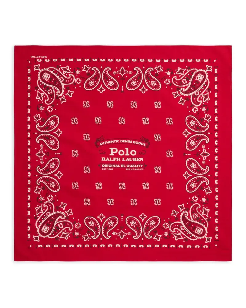 Ralph Lauren Schal mit Paisley-Logo - Rot Rot