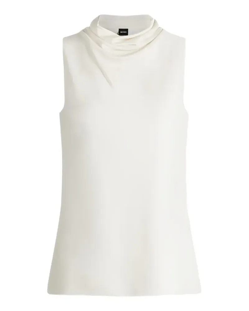 HUGO BOSS Top mit drapiertem Kragen - Nude Nude