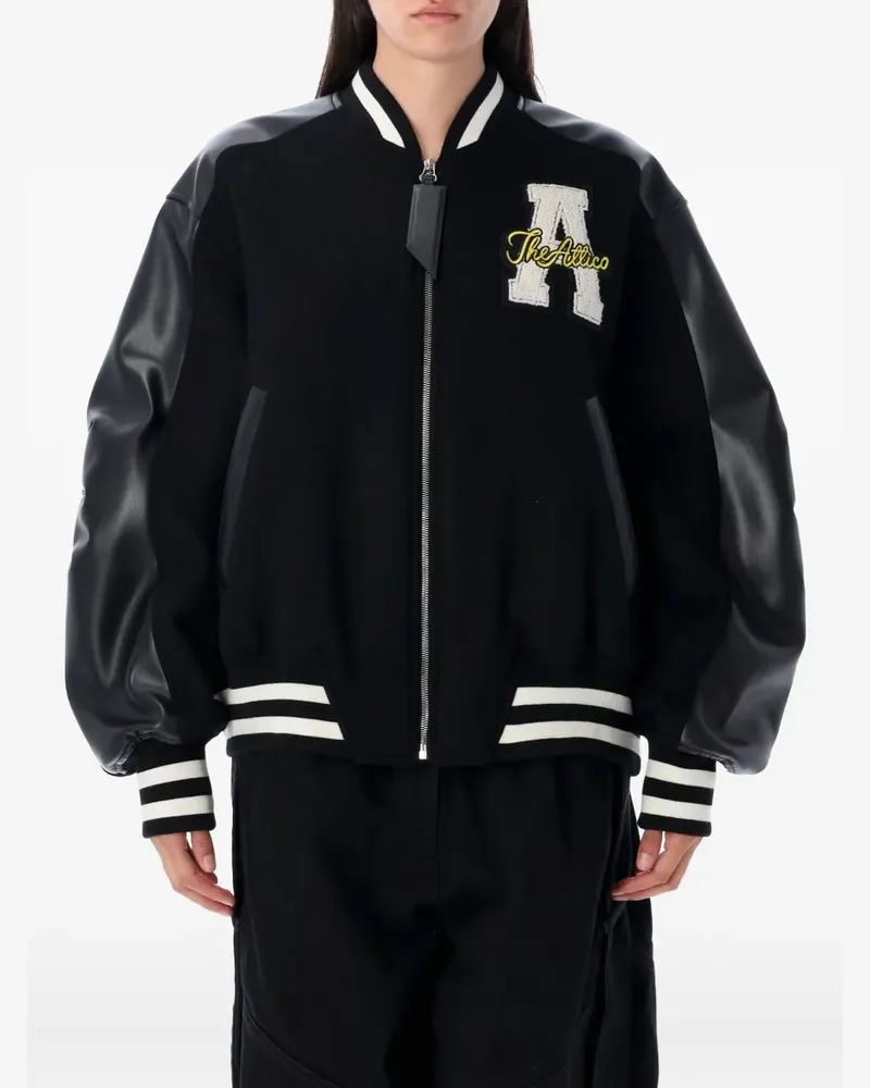 ATTICO Bomberjacke im College-Look - Schwarz Schwarz