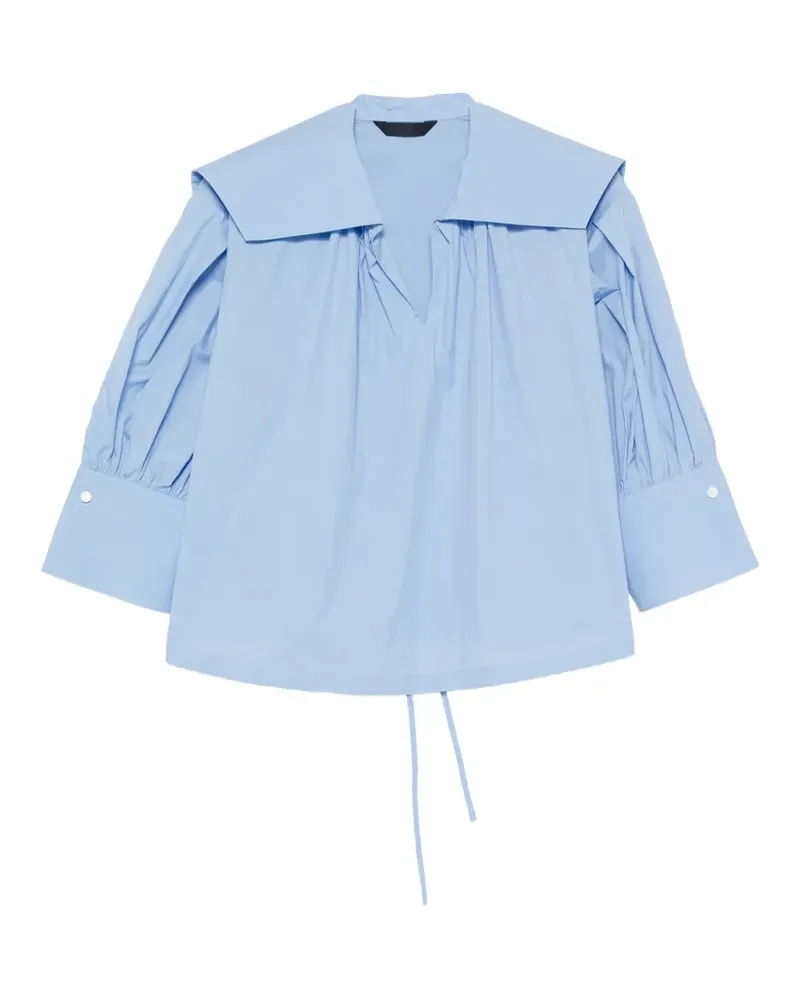 JUUN.J sailor-collar drawstring blouse - Blau Blau