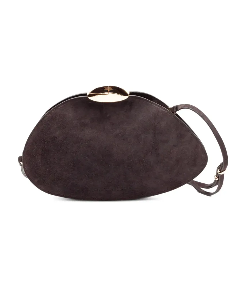 Benedetta Bruzziches Belle de Jour Schultertasche aus Wildleder - Braun Braun